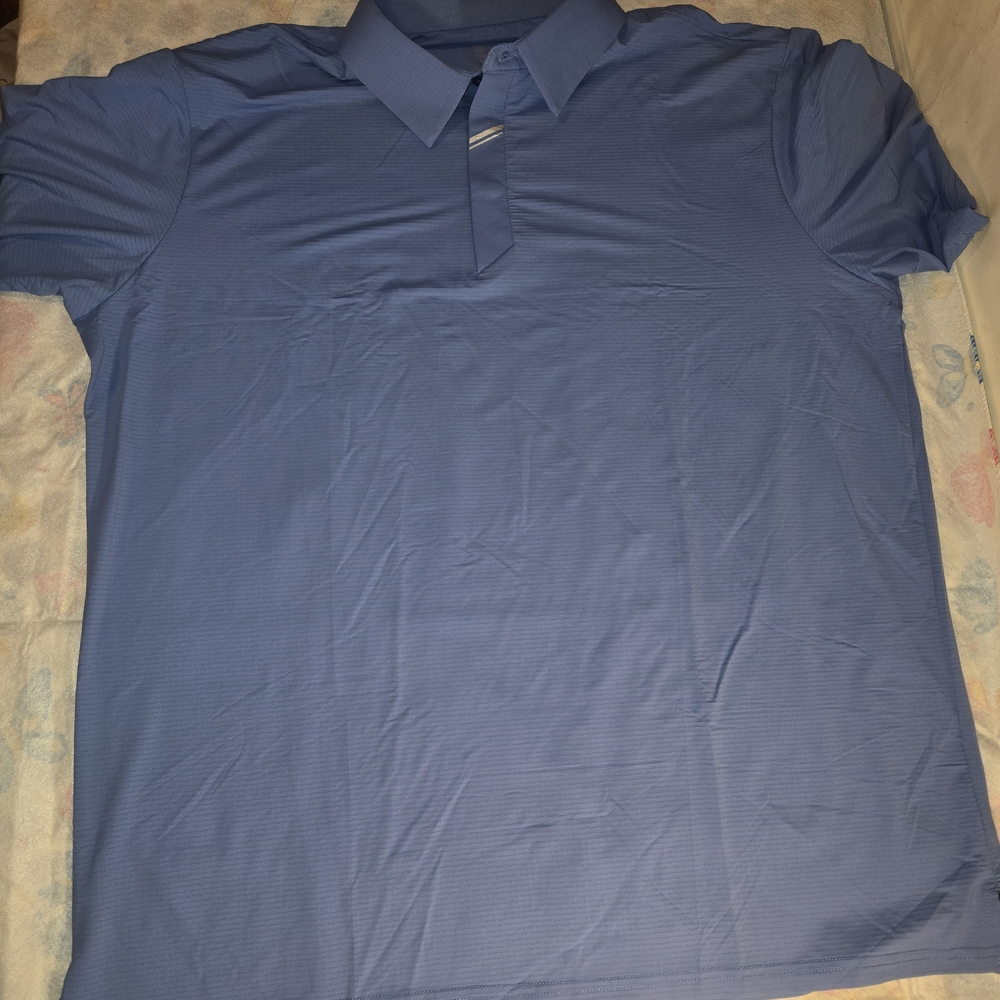 Men's Light Blue Short Sleeve Polo Shirt Size XL Dry Wicking #229